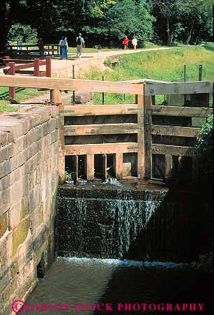 Stock Photo #13259: keywords - american and barge barges c canal gate gates historic history lock locks maryland national nineteen number o park parks ship ships site sites vert