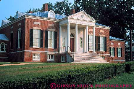 Stock Photo #11145: keywords -  american architecture baltimore brick building cities city colonial column columns design early historic home homes homewood hopkins horz house houses johns maryland site style tradition traditional university