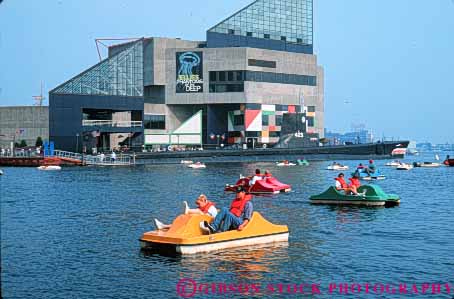 Stock Photo #7597: keywords -  america american architecture baltimore boat boats building buildings business center cities city cityscape cityscapes downtown float floats fun harbor horz inner maryland modern new office peddle plastic play recreation skyline skylines summer travel urban usa vacation water