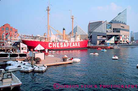 Stock Photo #11150: keywords -  and aquarium attraction baltimore chesapeake harbor harbors horz inner lightship maryland national recreation tourist water waterfront waterfronts