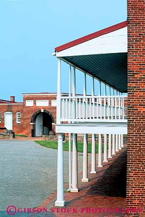 Stock Photo #12434: keywords -  american architecture baltimore buildings civil fort forts ft ft. historic history maryland mchenry monument national old porch revolutionary traditional vert war
