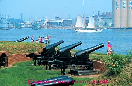 Stock Photo #12435: keywords -  american baltimore canon canons civil fort forts ft ft. gun guns historic history horz maryland mchenry monument national people revolutionary summer tour war weapon weapons