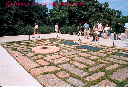 Stock Photo #13275: keywords -  american arlington cemeteries cemetery commemorate commemorates commemorating fitzgerald flame grave graves headstone honor honored honors horz jfk john kennedy memorial memorials national people president presidential presidents states united virginia visit