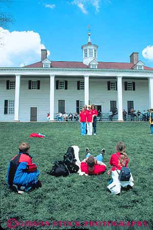 Stock Photo #13280: keywords -  american architecture attraction building buildings child children colonial design estate estates george historic history home house kids landmark mansion mansions mount mt mt. old people president presidential presidents site sites style tourist traditional vernon vert vintage virginia washington youth