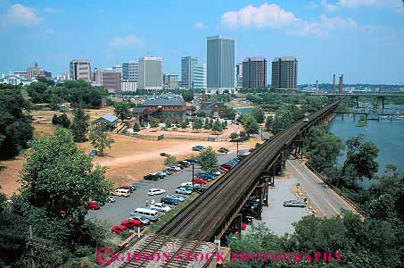 Stock Photo #12749: keywords - buildings center cities city cityscape cityscapes downtown horz office railroad richmond south southern urban virginia