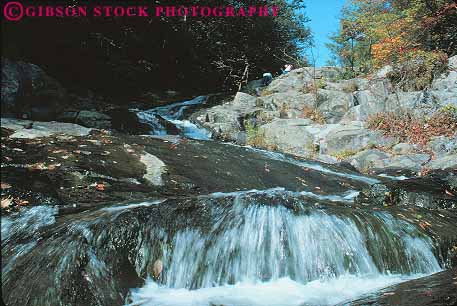Stock Photo #13298: keywords -  appalachian cascade creek creeks falls forest forests hill hills horz landscape mountain mountains national park parks people public scenery scenic shenandoah stream virginia water waterfall waterfalls white wooded