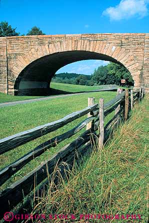 Stock Photo #13307: keywords -  arch arches blue bridge bridges countryside curing curve curved galax highway highways hwy landscape over park parks parkway parkways ridge rural scenery scenic span spanning stone vert virginia