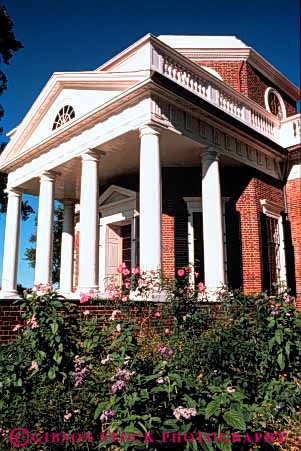Stock Photo #3389: keywords -  architecture charlottesville historic history jefferson mansion monticello vert virginia
