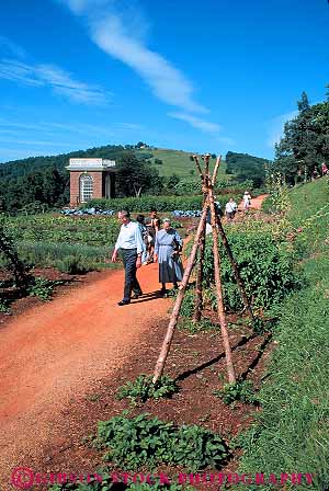 Stock Photo #13315: keywords - american colonial early garden gardens historic history jefferson monticello people thomas tour touring tours tradition traditional vert virginia visitor visitors
