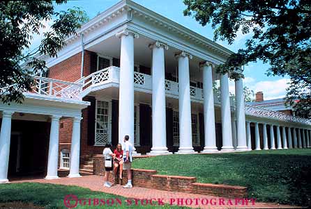 Stock Photo #12755: keywords - arch arches architecture building campus campuses charlottesville college colleges column design education family greek historic horz jefferson of people pillar universities university virginia