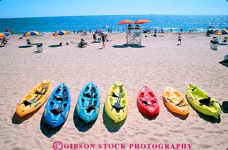 Stock Photo #12350: keywords -  beach beaches boat boats bright coast coastal horz hot kayaks ocean rental resort sand shore summer sun sunny sunshine vacation virginia