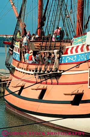 Stock Photo #3381: keywords - antique canon constant historic history jamestown settlement ship vert virginiasusan wood