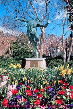 Stock Photo #13328: keywords - alexandria brio flower flowers garden gardens in man market metal person square statue statues vert virginia