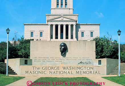 Stock Photo #13703: keywords - alexandria american building buildings columbia comemmoates comemmorate comemmorating dc district general george historic history horz masonic memorial memorials monument monuments national of president presidential presidents site sites stone tower towers virginia washington