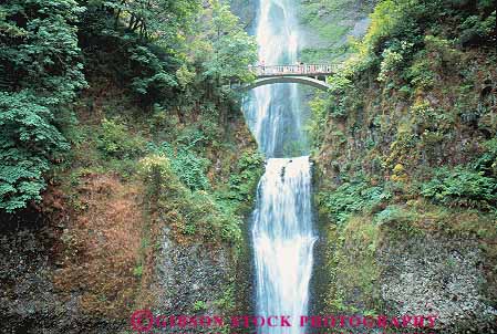 Stock Photo #13347: keywords -  attraction bridge bridges columbia falls famous gorge gravity high horz in landmark landmarks multnomah natural nature northwest oregon people river rivers tall tourist tourists travelers waterfall waterfalls