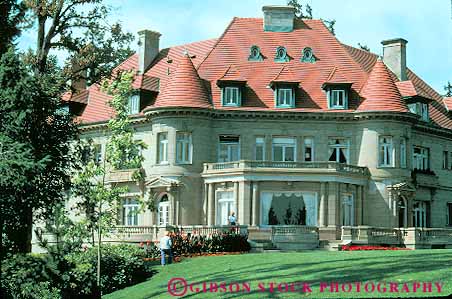 Stock Photo #11253: keywords -  building expensive historic home homes horz house houses mansion mansions masonry oregon pittock portland roof stone tile