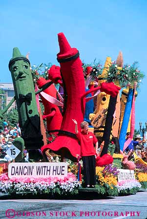 Stock Photo #11273: keywords -  activities activity annual celebrate celebration colorful crayon decorate decorated event fair fairs festival festivals float floats fun gather gathering in oregon parade people play playing portland rose social tall vert