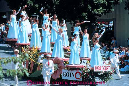 Stock Photo #11274: keywords -  activities activity and annual celebrate celebration contest court display dress dresses event fair fairs festival festivals formal fun gather gathering group horz in oregon parade people play playing portland queen rose social winner woman women