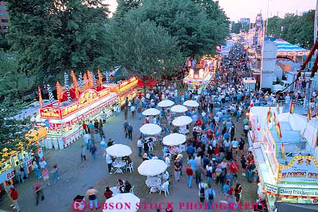 Stock Photo #11279: keywords - activities activity annual attractions booth crowd crowded dark dusk elevated evening event fair fairs festival festivals fun games gather gathering horz lighting lights midway night oregon people play playing portland rides rose social vendor vendors view