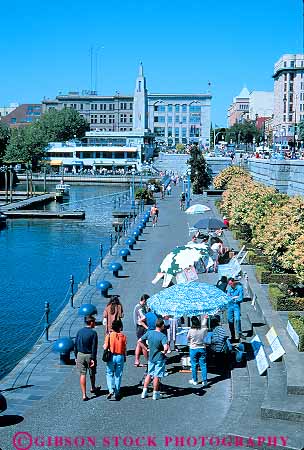 Stock Photo #13423: keywords - and attraction british canada causeway columbia destination harbor harbors northwest people summer tourist tourists travel vendors vert victoria waterfront