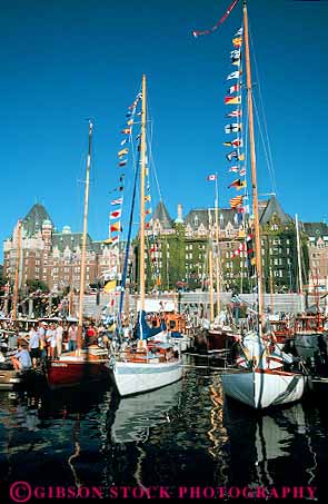 Stock Photo #13425: keywords -  attraction boat boats british canada classic columbia destination fair fairs festival festivals harbor harbors in marina marinas northwest sail sailboat sailboats summer travel vert victoria waterfront waterfronts