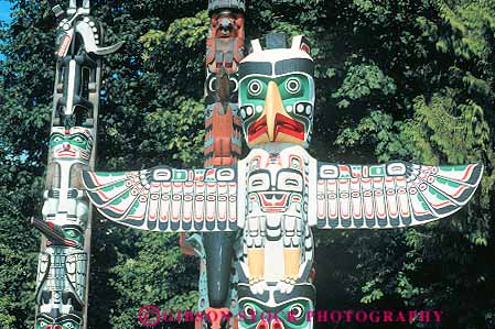 Stock Photo #12378: keywords -  american art british columbia horz in municipal native park parks pole poles public stanley totem tradition traditional vancouver