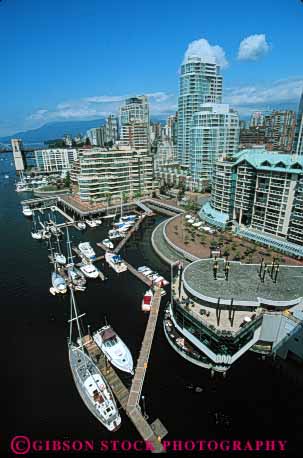 Stock Photo #7612: keywords - architecture boat british building buildings business canada canadian center cities city cityscape cityscapes columbia downtown harbor harbors marina modern new office ship skyline skylines urban vancouver vert water