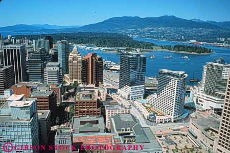 Stock Photo #7614: keywords -  architecture british building buildings business canada canadian center cities city cityscape cityscapes columbia downtown elevated harbor harbors horz marina modern new office ship skyline skylines urban vancouver view