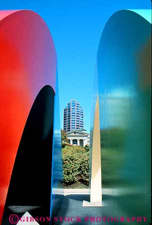 Stock Photo #12380: keywords - abstract abstraction abstracts art british color colorful columbia public robson sculpture sculptures square vancouver vert