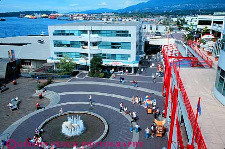 Stock Photo #12387: keywords -  british columbia elevated horz lonsdale market vancouver view
