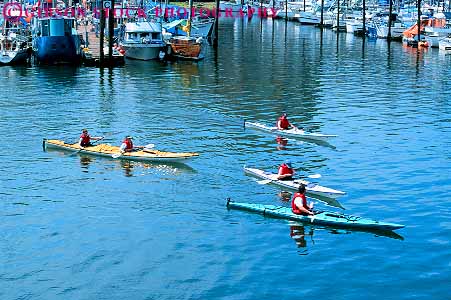 Stock Photo #12392: keywords -  boat boating boats british columbia granville harbor horz island kayak kayaker kayakers kayaking marine people recreation summer vancouver