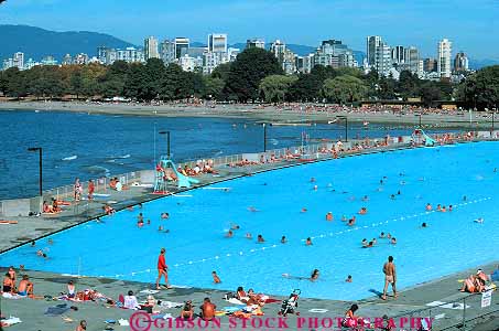 Stock Photo #12393: keywords - british columbia horz kristilana large pool pools public recreation summer swim swimming vancouver water