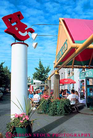 Stock Photo #12398: keywords -  british cafe columbia dine dining eat eating granville island outdoor outside patio people restaurant restaurants social summer vancouver vert