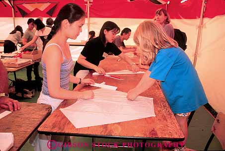 Stock Photo #12405: keywords - asian british childrens columbia craft crafts ethnic fair fairs festival feswtivals girl horz kite learn learning make making recreation summer teach teacher teaching toy toys vancouver