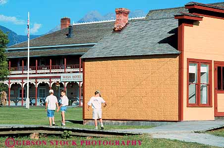 Stock Photo #12524: keywords -  boys british building buildings canada children columbia fort forts ft ft. heritage historic history horz living museum museums old people steele town towns village villages vintage west western