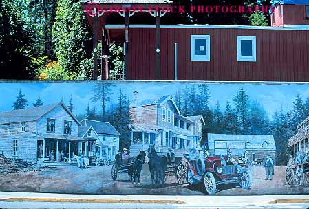Stock Photo #13497: keywords - art artistic arts big british building buildings canada chemainis columbia decorate decorates decorating decorative depict depicted depicting depicts display displayed displays exterior heritage historic history horz huge illustrate illustrates illustration large local mural murals outdoor outside paint painted painting public side theme themed town towns wall walls
