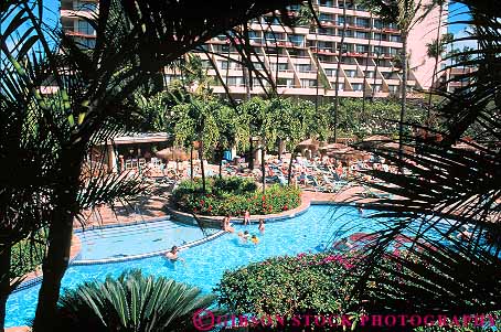 Stock Photo #13546: keywords - destination expensive hawaii hawaiian horz hotel hotels islands leisure luxurious luxury marriott maui pool pools posh resort resorts swim swimming travel tropical upscale vacation vacations