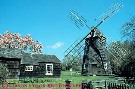 Stock Photo #13571: keywords - design destination east hampton hamptons historic history home horz island landmark long new old style summer sweet travel vintage windmill windmills york