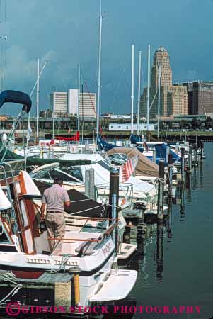 Stock Photo #7786: keywords -  america american architecture boat buffalo building buildings business center cities city cityscape cityscapes downtown high marina marinas modern new office rise skyline skylines urban usa vert york