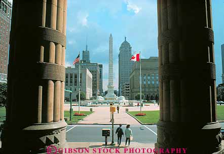 Stock Photo #12190: keywords -  buffalo cities city column columns downtown hall horz new pillar pillars street streets urban view york