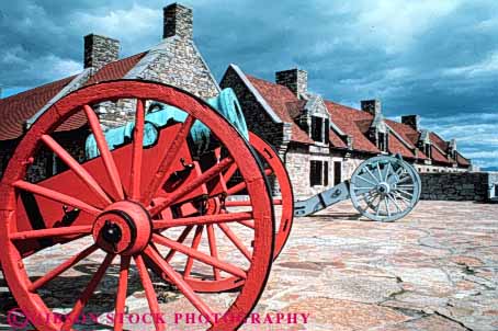 Stock Photo #3392: keywords -  antique canon fort historic history horz new ticonderoga york