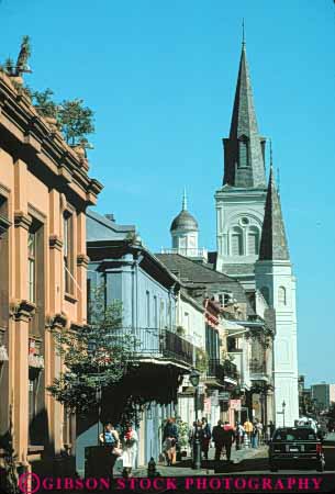 Stock Photo #8534: keywords - building buildings destination french louisiana new orleans quarter recreation travel usa vacation vert