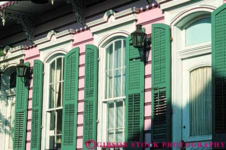 Stock Photo #8554: keywords -  architecture building buildings design destination detail french horz identical louisiana new orleans pattern patterns quarter recreation repeat repeats repeting repetition same sameness style travel usa vacation window windows