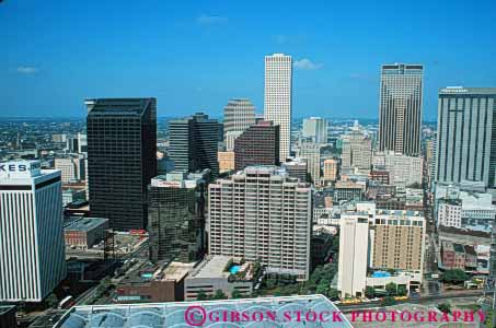 Stock Photo #7624: keywords -  america american architecture building buildings business center cities city cityscape cityscapes downtown high horz louisiana modern new office orleans rise skyline skylines urban usa