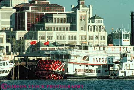 Stock Photo #8580: keywords -  boat destination docked ecreation horz louisiana mississippi new orleans r river riverboat riverboats riverfront travel usa vacation waterfront