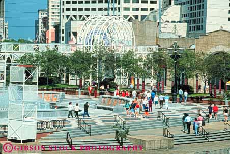 Stock Photo #8587: keywords -  architecture design destination downtown horz louisiana modern new orleans park parks people plaza plazas public recreation relax relaxing spanish travel urban usa vacation