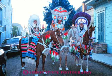 Stock Photo #8591: keywords -  annual beauty costume costumed destination di events fiesta horse horseback horsemen horses horz louisiana new orleans parade parades present pretty promenades recreation splay spring tradition traditional travel usa vacation