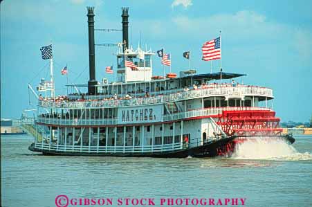 Stock Photo #8606: keywords -  attraction boat boating boats destination excursion horz leisure louisiana mississippi natchez new orleans paddlewheel recreation river riverboat ship ships tour tourist tradition traditional travel trip usa vacation water