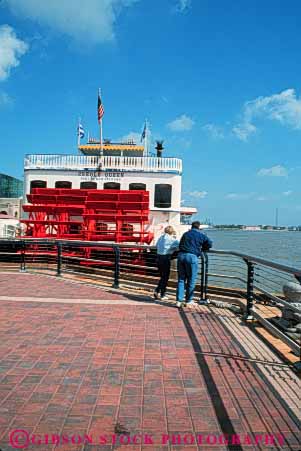 Stock Photo #8608: keywords -  attraction boat boating boats couple destination dock excursion leisure louisiana mississippi new orleans paddlewheel recreation river riverboat riverboats ship ships tour tourist tradition traditional travel trip usa vacation vert water