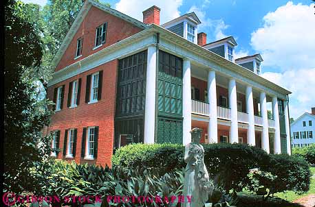 Stock Photo #17407: keywords - attraction brick building column columns historic history home horz house iberia louisiana mansion mansions new old plantation plantations shadows teche tourist vintage